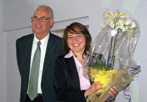 Amtsübergabe am 1. Juli: Rainer Steen, der amtierende Bürgermeister, mit Hatice Kara