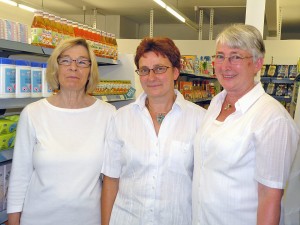 Gabi Hanke, Inge Heidel und Christel Marquard sind täglich für die Kunden da