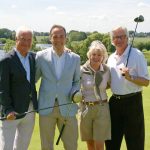 Gregor Wintersteller, Christian von Oven, Dagmar Wintersteller und Ralf Casagrande (von links) freuen sich als Initiatoren über den großen Erfolg des 4. Turniers auf der Seeschlösschen-Golfanlage (Foto: Brigitte Arms)