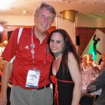 Treffen mit einem Alt-Star: Leticia mit Hochsprung-Genie Dick Fosbury