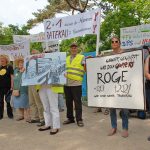 Aus allen betroffenen Dorfschaften kamen Bürger, um zu protestieren