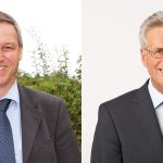 Jochen Heumos (links) tritt als Herausforderer gegen den amtierenden Bürgermeister Volker Owerien (rechts) an