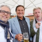 Abschiedsparty mit Zigarre: Bert Flaig, Kress Neckov, Steffen Lowag (v.links)