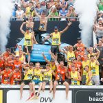 Gruppenfoto Herrenfinale, Deutsche smart Beachvolleyball Meisterschaften (© HOCH ZWEI)