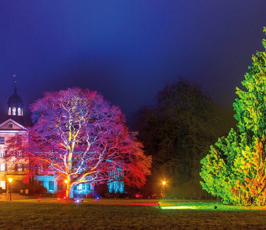 Eutin im weihnachtlichen Lichterzauber Zauberhafte Beleuchtung im Schlosspark: Das Eutiner Schloss ist Mittelpunkt festlicher Momente und winterlichen Aktionen © Wirtschaftsvereinigung Eutin