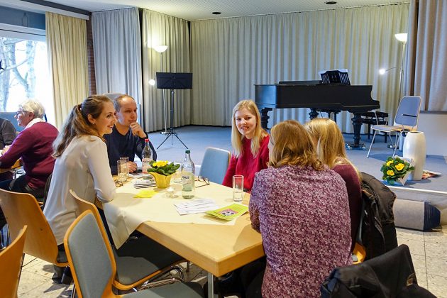 Marvin & Friends kurz vor dem Auftritt - eine Band, die begeisterte und ihr Publikum zum Mitsingen animierte.