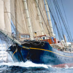 Der Großsegler Gulden Leeuw nimmt Kurs auf Travemünde © RICHARD SIBLEY