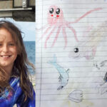 links: Janika (10) ist nicht nur eine begeisterte Surferin, sie spielt auch Eishockey und Querflöte, und sie schreibt zauberhafte Märchen - rechts: Und hier sind Blubber und seine Freunde, ganz in der Nähe, mitten im&nbsp;Meer