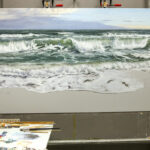Eines der typischen Meer-Bilder von Rolf Ohst „in Arbeit“